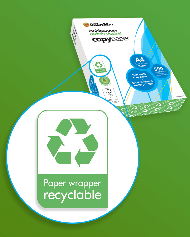 Look for the recyclable symbol on your wrap